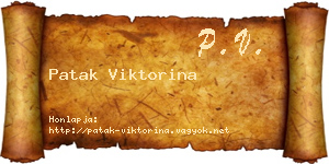 Patak Viktorina névjegykártya